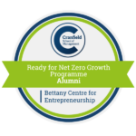 Image shows the Ready for Net Zero Growth Programme accreditation logo